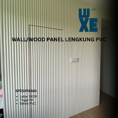1M X 19CM Wall/Wood Panel WPC VPC Lengkung Premium Termurah dan Lengkap
