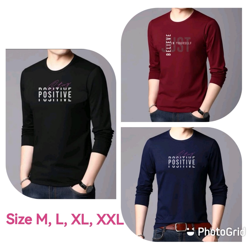 Bisa COD Sweater Keren Promo Sale Kaos Pria Kekinian Positive Baju Unisex Cowok Terbaru Crewneck Kasual Terlaris Sweter Pria Distro Kaos Pria Lengan Panjang Kaos Oblong Murah Sweater Remaja Dewasa