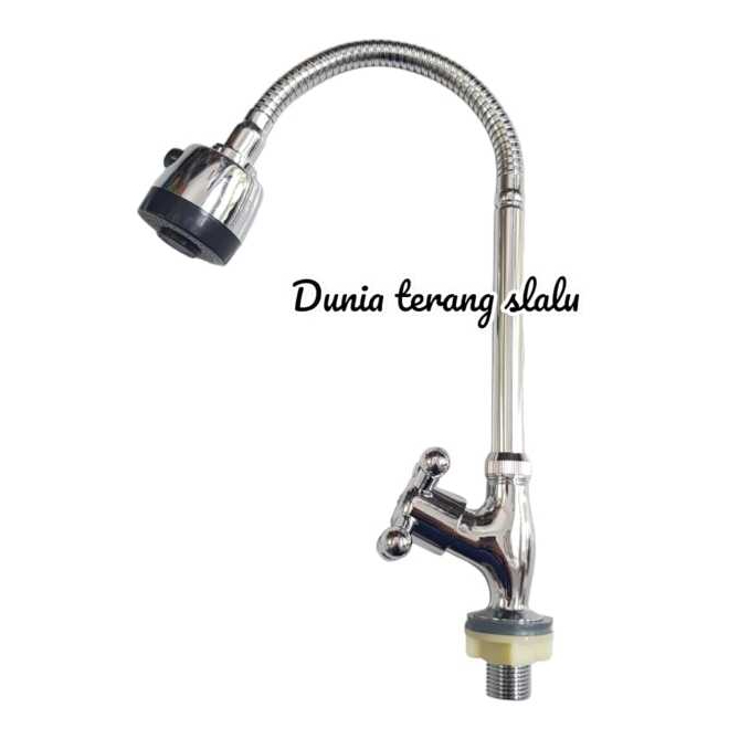 Kran Angsa SKL Wastafel Flexibel OnOff Baling - Kran Air Leher Angsa - Keran Bak Cuci Dapur - Kran C