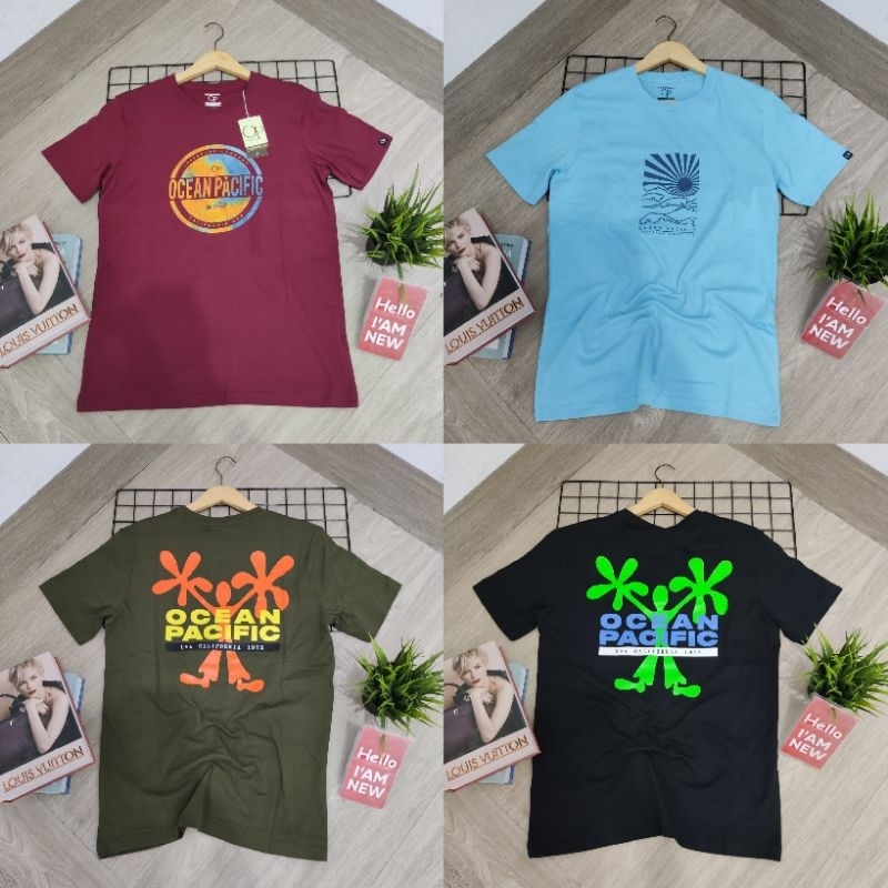 Kaos Ocean Pacific pria original Bahan 100% katun