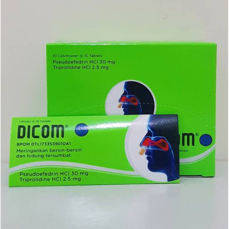 Dicom Tablet strip isi 10 | Dicom Obat Flu | Dicom | Dikom