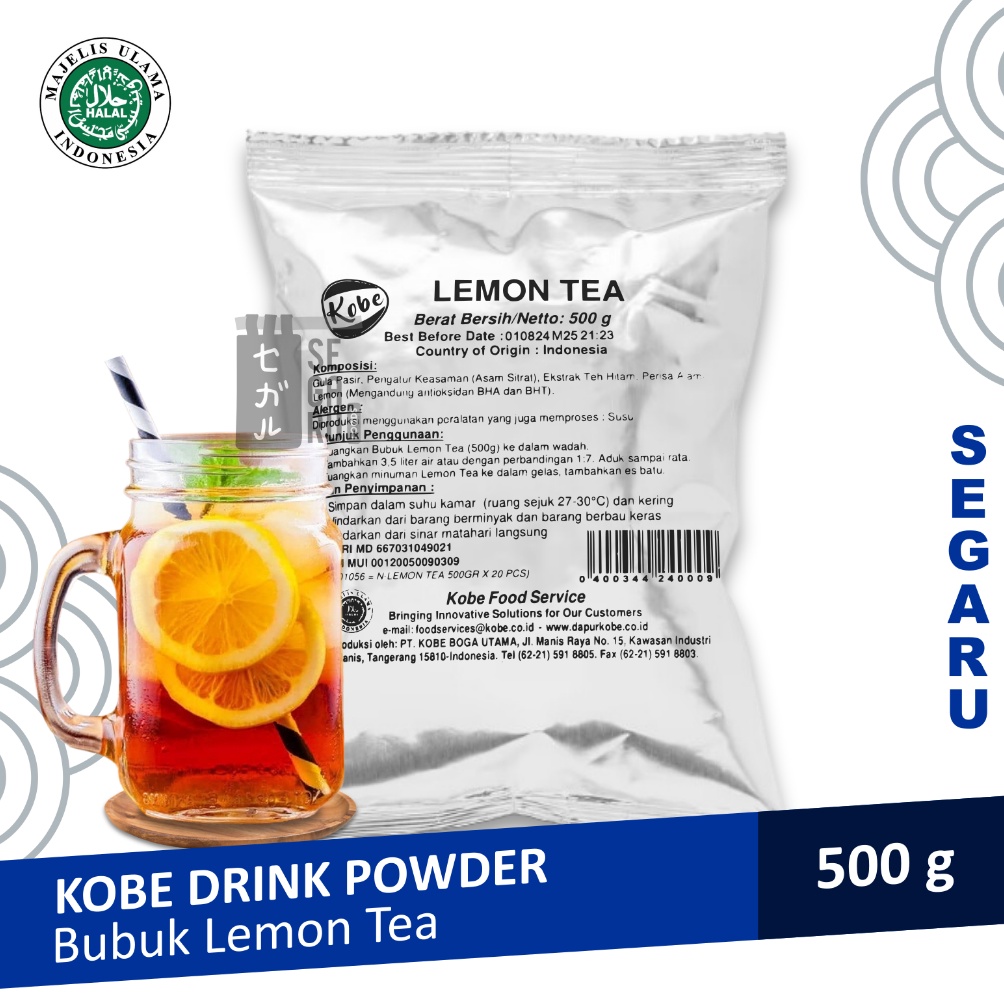 

[LHQ] Lemon Tea Kobe | Teh Bubuk Lemon Tea Powder Drink Halal 500 gram Ready Stock ⌒O⌒