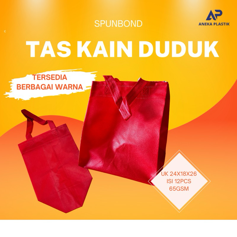 

TAS KAIN TAS SPUNBOND TAS SPUNBOUND KUAT DUDUK 24x18x26