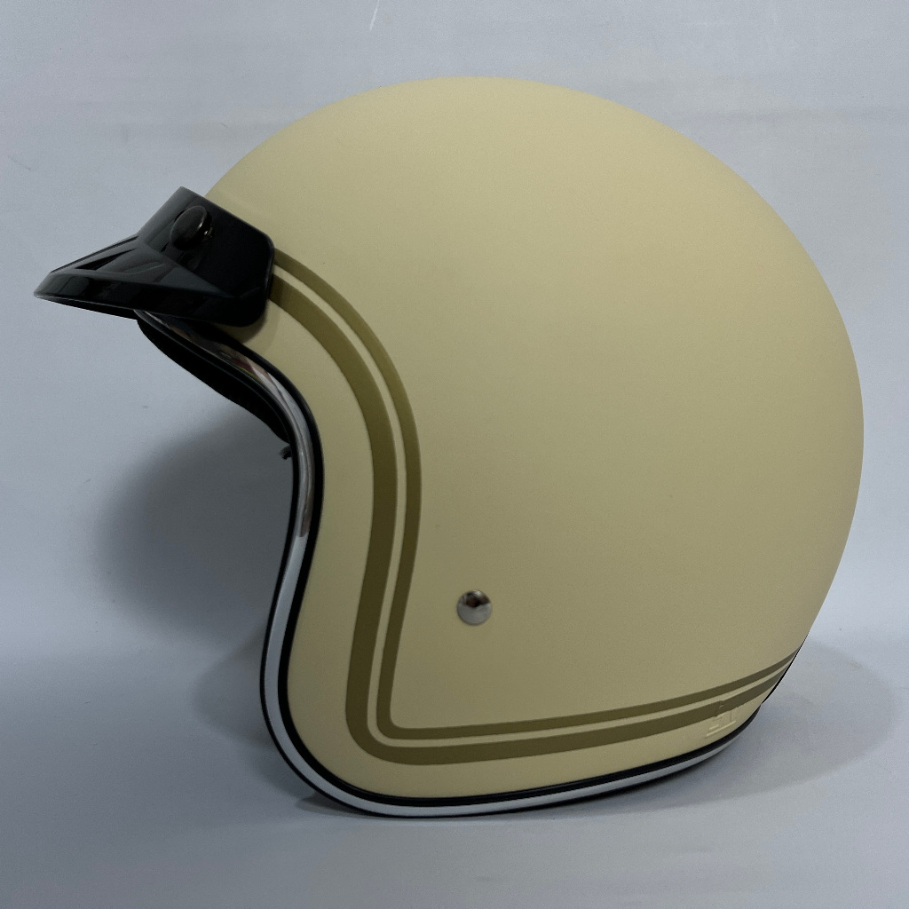 Helm CRX Bogo Hitam Doff - Helem Helmet SNI Dewasa Retro Polos Solid ORI Premium Classic Retro