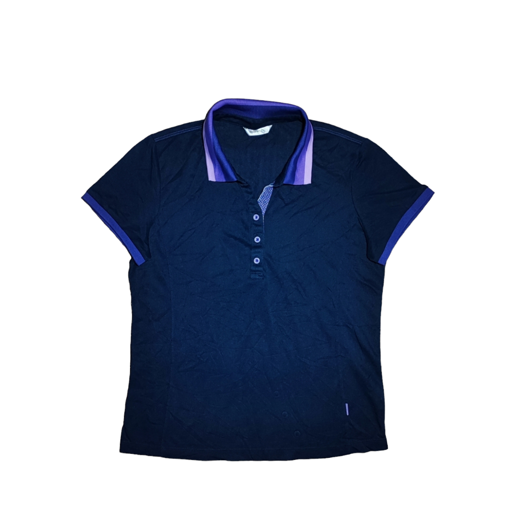 Kaos Polo Dry Wanita ZISHEN GOLF Navy Sports Size M Branded Preloved