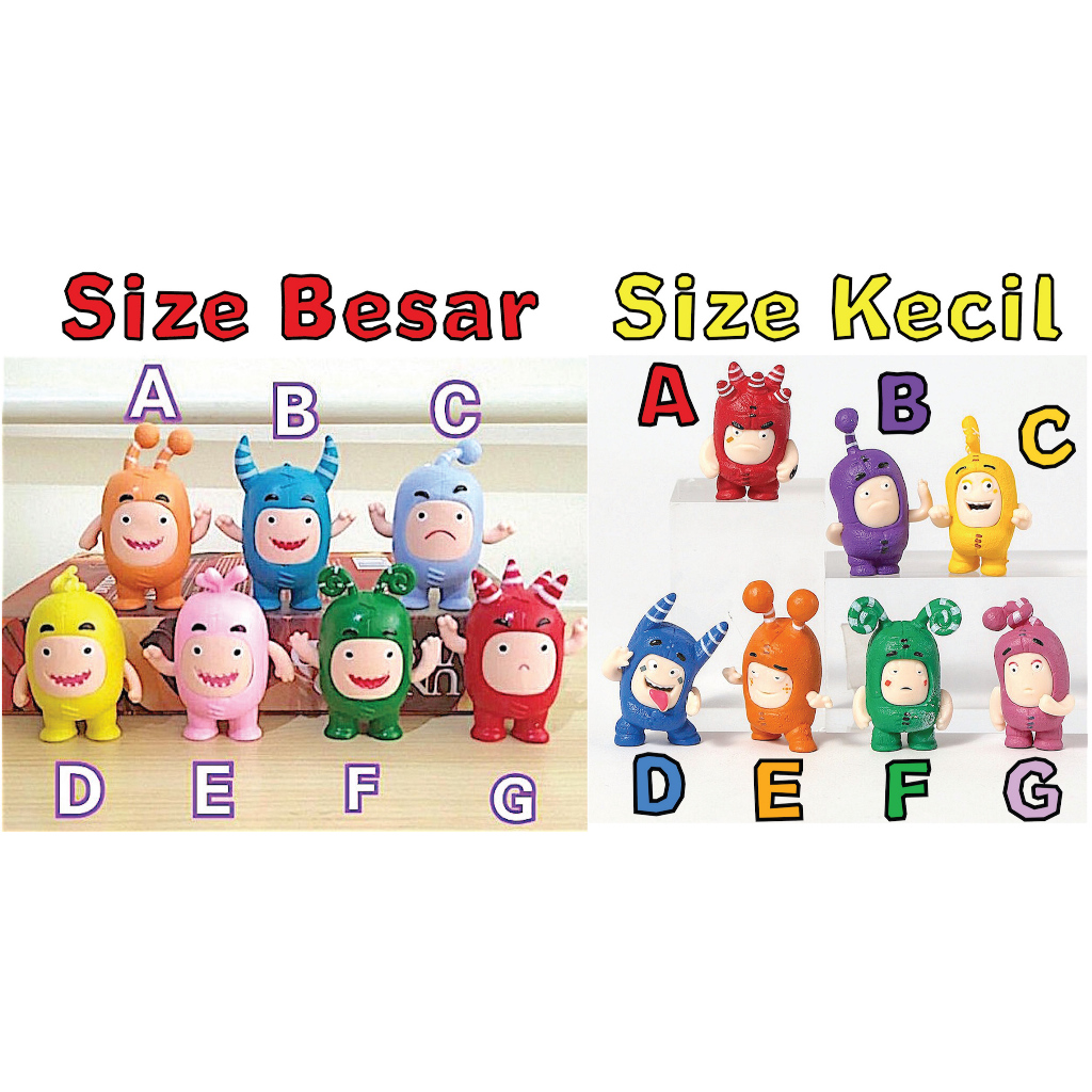 Topper Cake Jual SATUAN / SET Figure Oddbods
