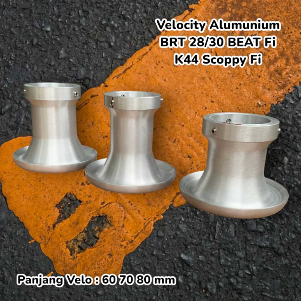 Velocity Beat FI  BRT 28 & 30 mm K44 Scoppy Fi TB ( Panjang Velocity 60, 70 & 80 mm) Alumunium