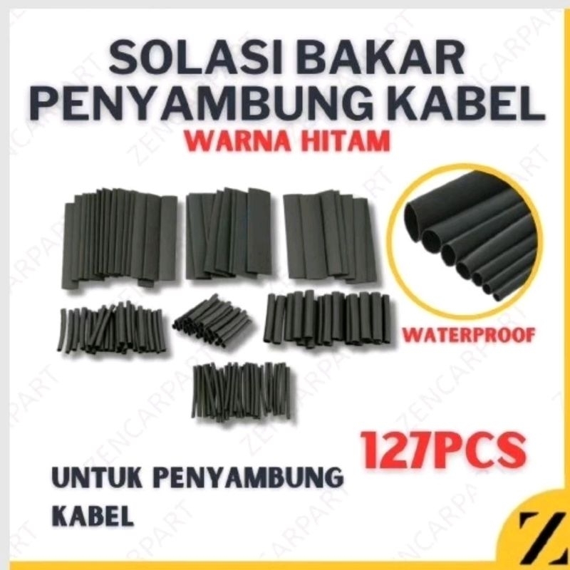 solasi bakar penyambung kabel hitam