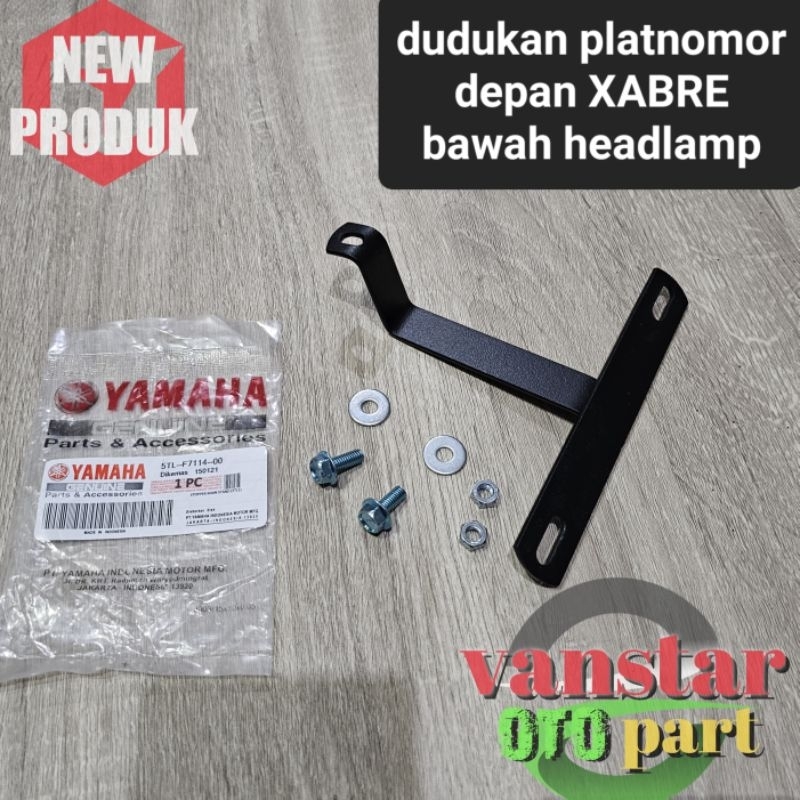 dudukan plat nomor depan xabre bawah headlamp