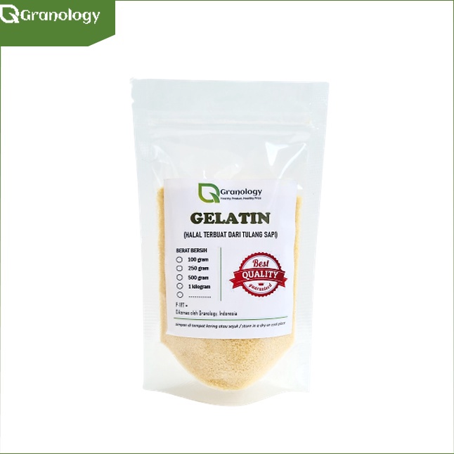 

UK80 Gelatin Bubuk Halal Premium Import (100 gram) by Granology Ready ♪