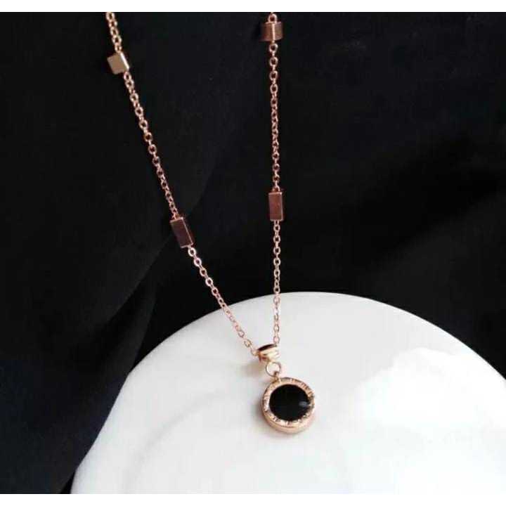 Kalung Bulgari Titanium Premium Gold /Emas Anti Karat