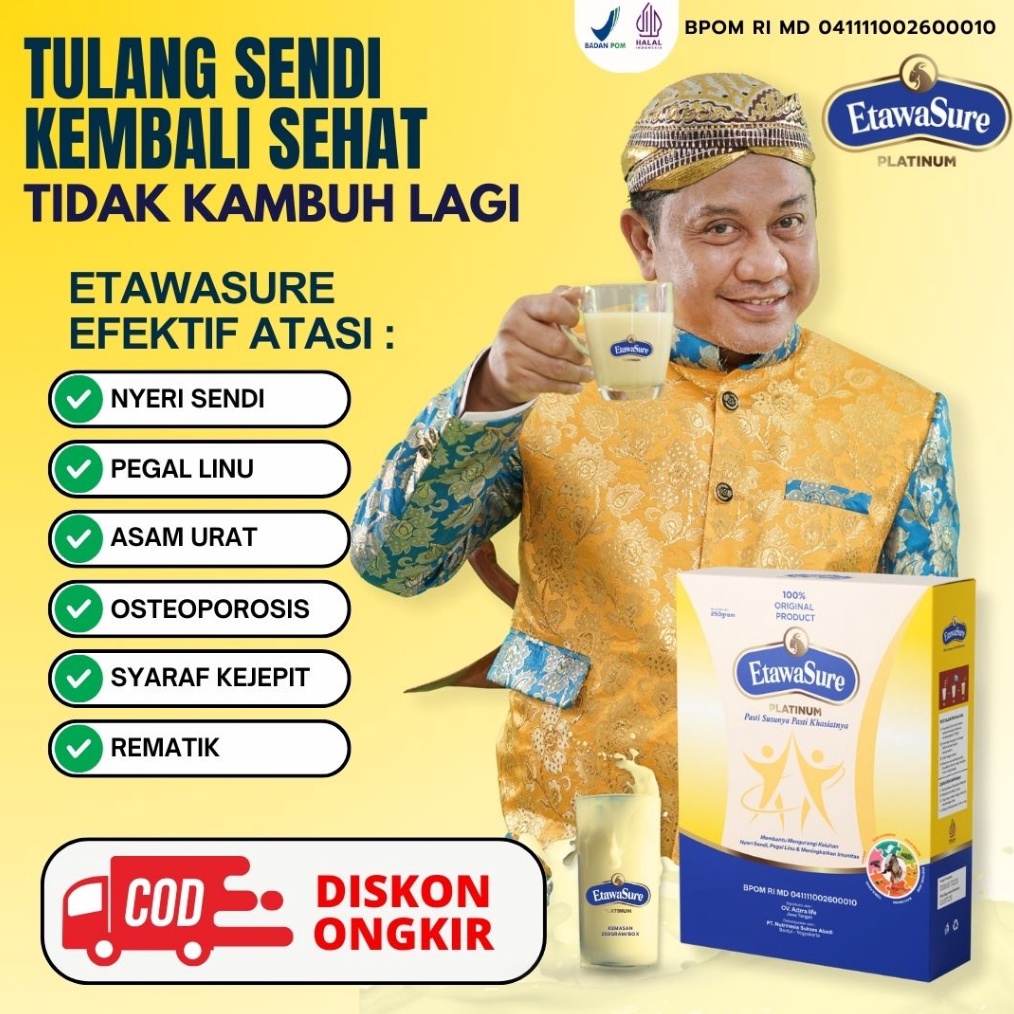 

12.12 Fasion sale Etawasure - Paket Sembuh Susu Sendi Cegah Osteoporosis Dan Meningkatkan Kekebalan Tubuh !!!