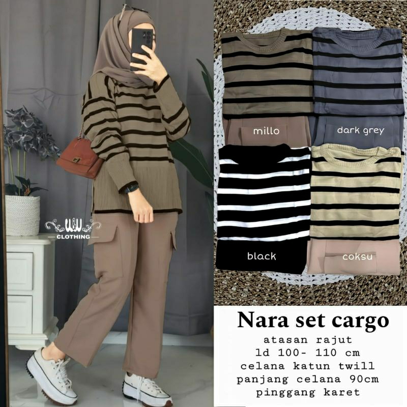 one set tunik Original Product By Fashion Pakaian Muslim Wanita Setelan Atasan Tunik Jumbo Celana Pa