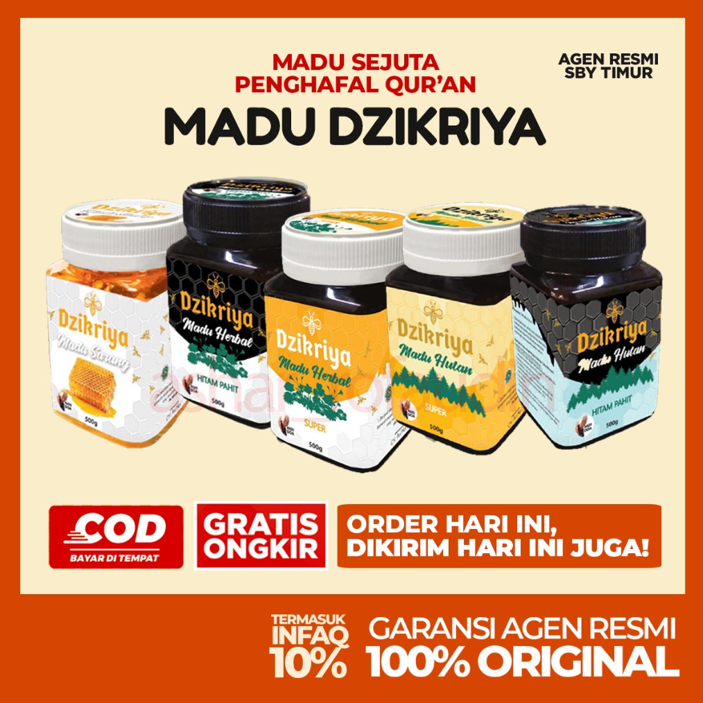 

Stok terbaru Dzikriya Madu Herbal Hutan Super Hitam Manis Pahit Sarang Semua Varian 500GR Original grosir