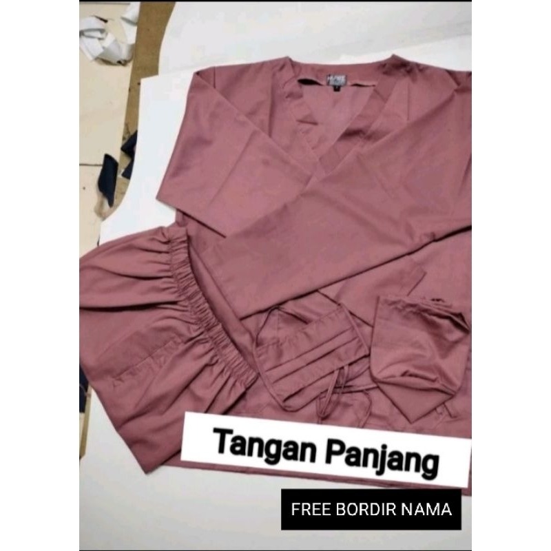 BAJU OK MEDIS PREMIUM BAHAN TOYOBO TANGAN PANJANG free bordir nama