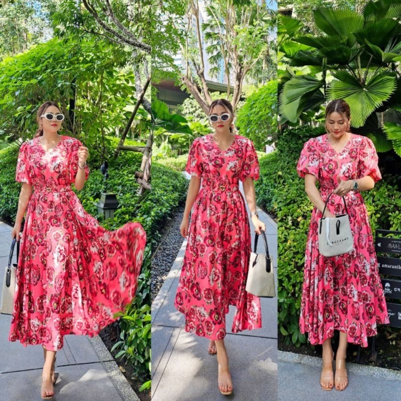 DRESS ORIGINAL BANGKOK ZARA LENGAN BALON KEKINIAN