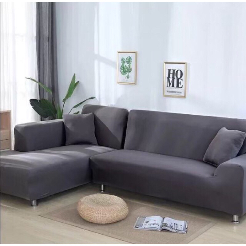 COVER SOFA SIKU SUDUT L SHAPED POLOS Sarung SOFA Elastis Ukuran L SUDUT Siku