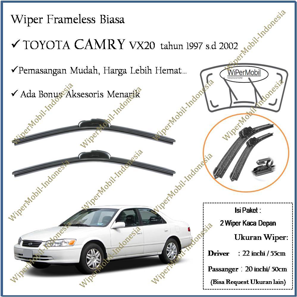 Wiper Frameless Kaca Mobil Toyota CAMRY 1997 1998 1999 2000 2001