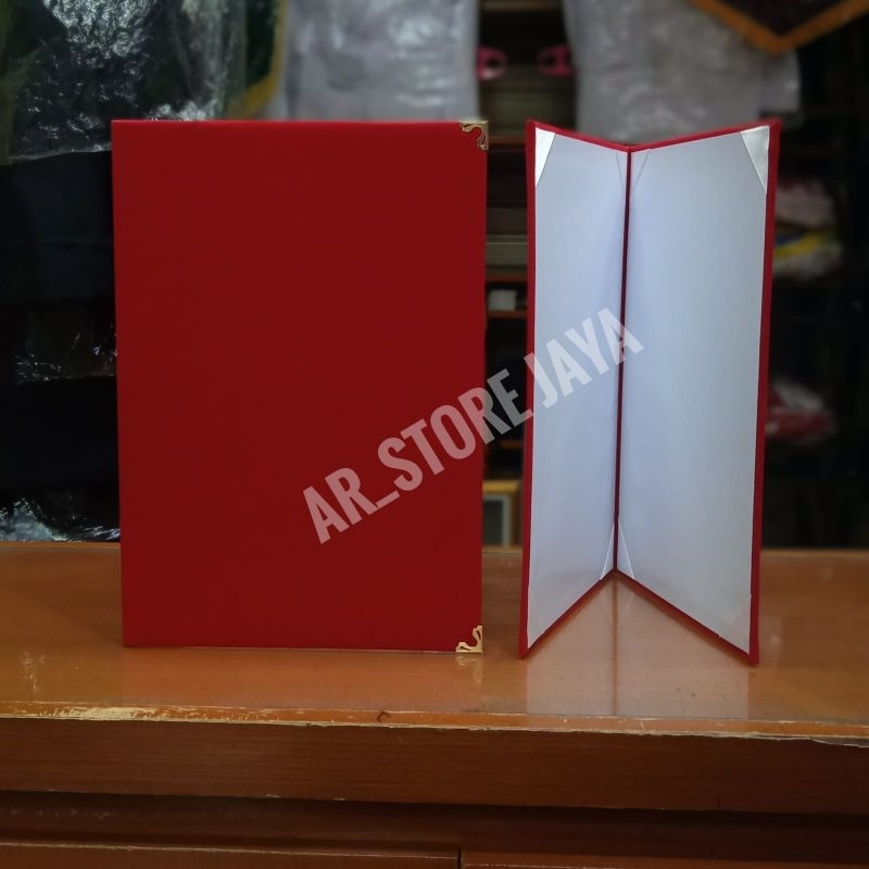 

map beludru merah map kantor ready stock