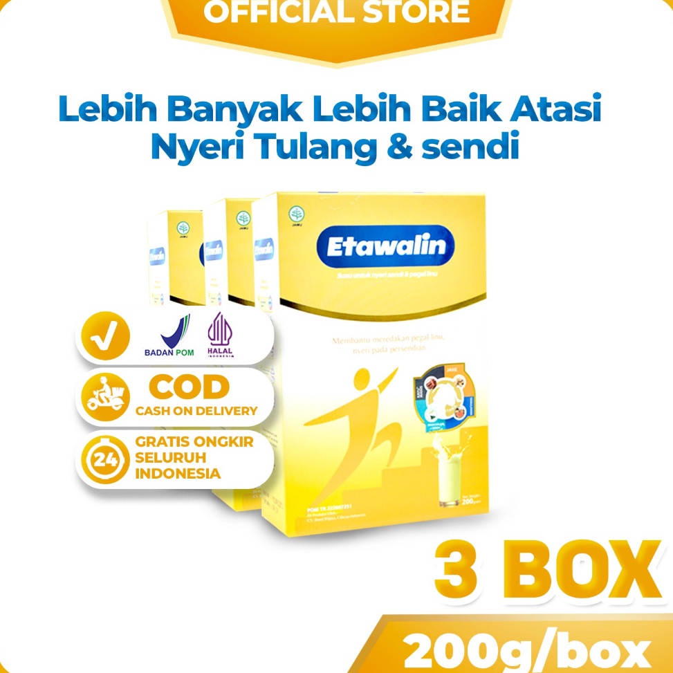 

[PRODUK YKABD39] Etawalin 3 Box - Susu Kambing Etawalin Asli Original Atasi Nyeri Sendi dan Tulang 5160