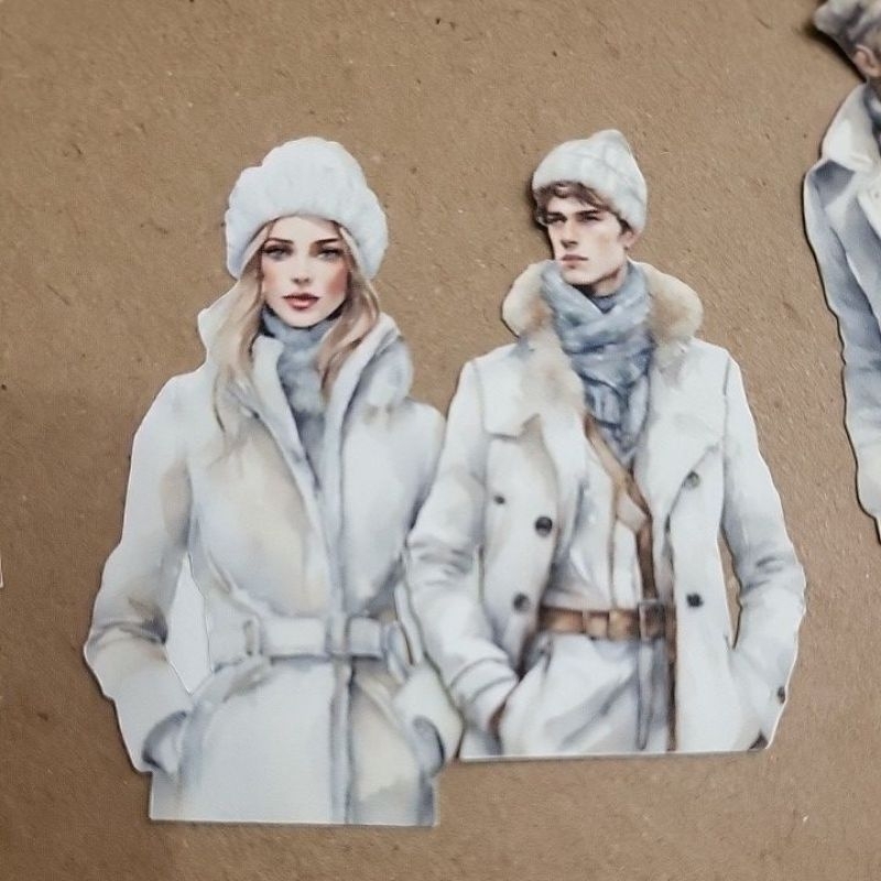 

Luxury Winter couple in white Sticker by Artdoeswork