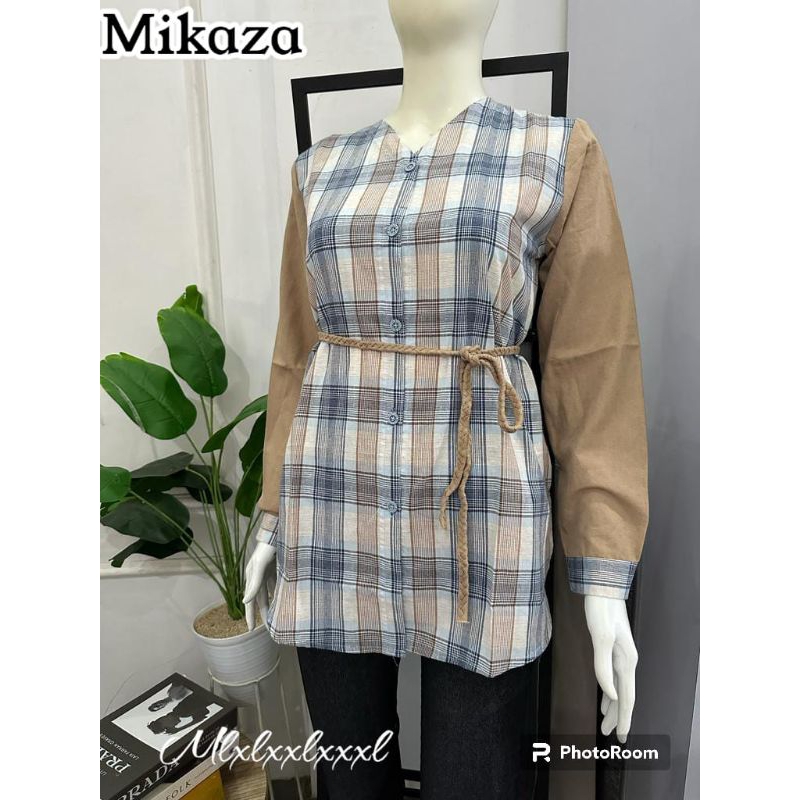 Atasan //Tunik//Long Tunik Mikaza motif dan polos|katun Brandid triset