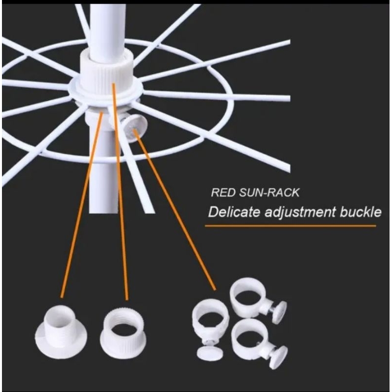 RAK DISPLAY PUTAR MATAHARI 7 SUSUN / Rak Display / GANTUNGAN AKSESORIS MATAHARI 7 SUSUN COATING