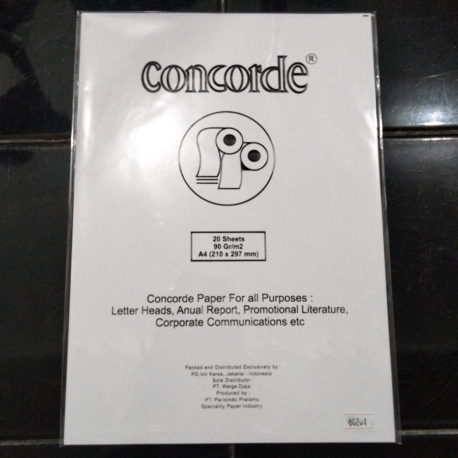 

Kertas Concorde A4 90 Gr Isi 20 Lembar