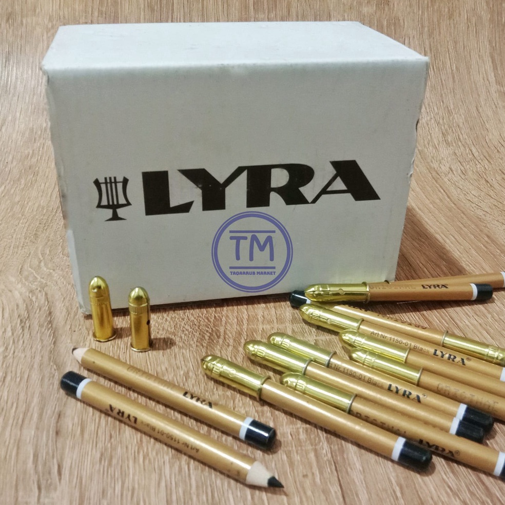 

8P59 Celak Pensil LYRA 1 LUSIN Celak Lyra Asli Hitam Made In China 100% Original Ready Stock