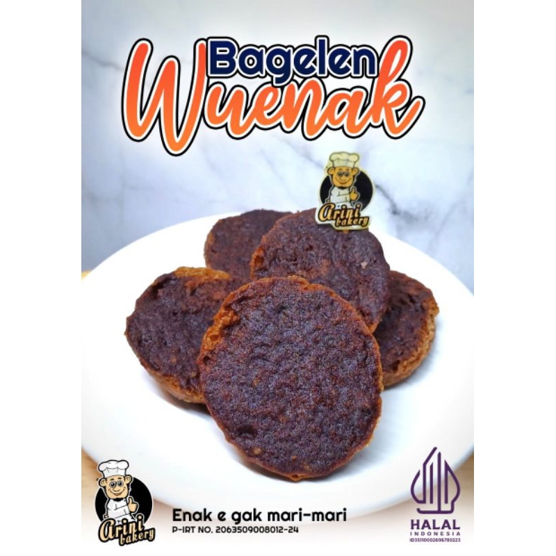 

Roti Bagelen | Rasa Coklat | 100gr | Wuenak | Arini Bakery