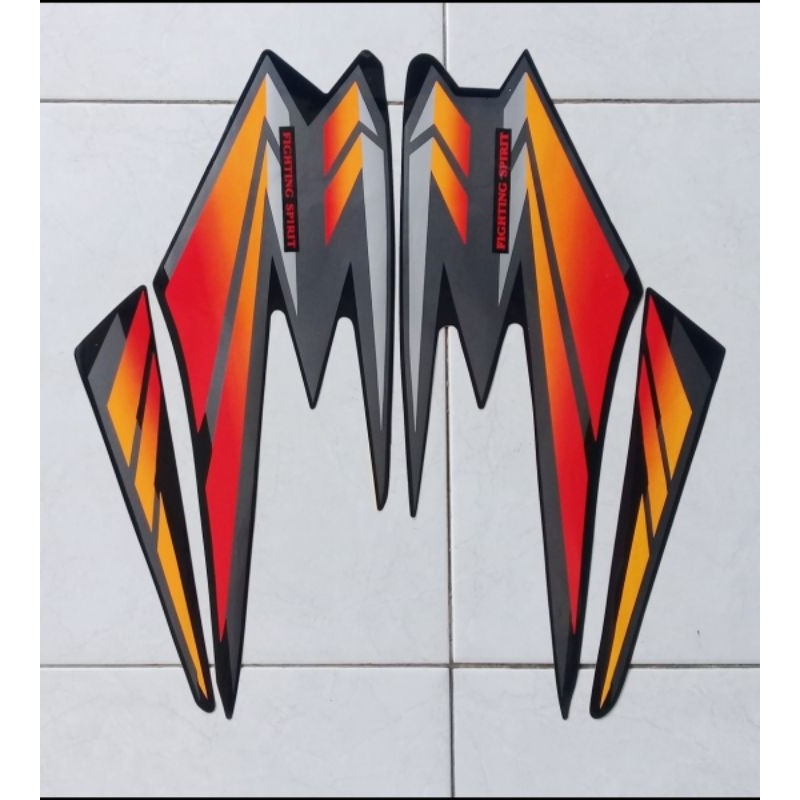 Lis Striping RX King 2002/Hitam-Oren/Decal