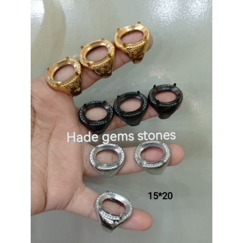RING EMBAN TITANIUM MODEL GIGI DIM 15X20