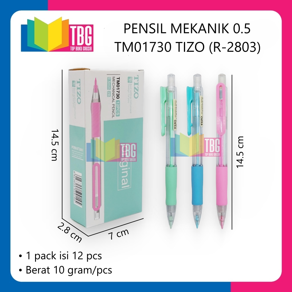 

1 PCS PENSIL MEKANIK 0.5 TM01730 TIZO MECHANICAL PENCIL (R-2803)