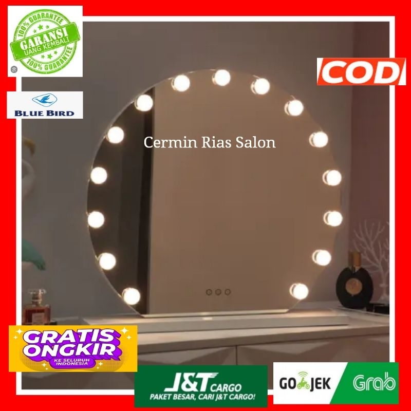Cermin Salon Kaca Lampu Barbershop Rias Cermin Dinding Lampu Rias Salon Fashion Make up Cermin Cermi