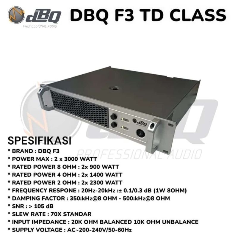 Power Amplifier dBQ F3 Class TD