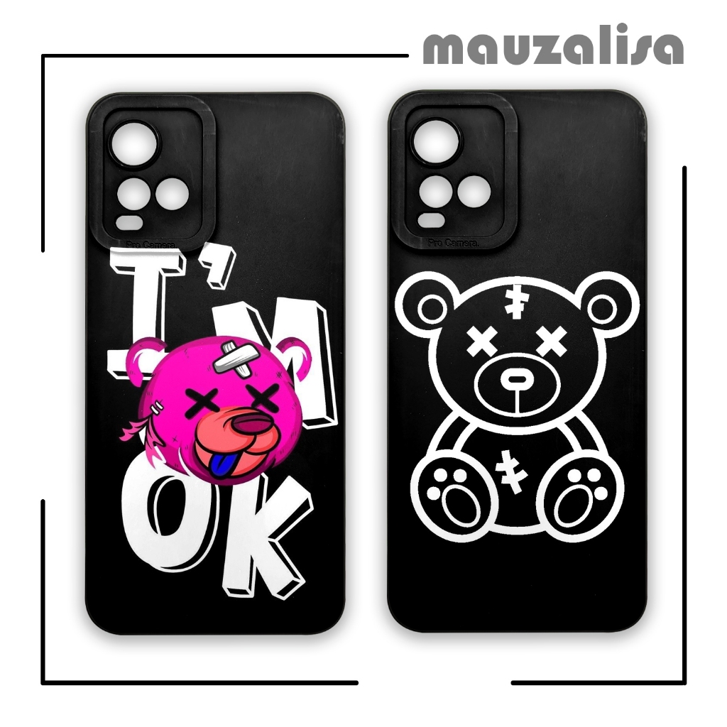 Casing Soft Case Hp Vivo Y33s Y21a Y21s Y21 Silikon Cover Pelindung Pro Camera Model Beruang Lucu