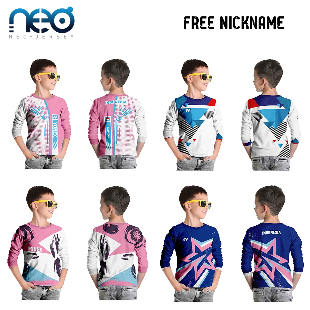 Jersey Bulutangkis | Jersey Badminton Anak | Jersey Bulutangkis Custom Nama | Kaos Badminton | Badmi
