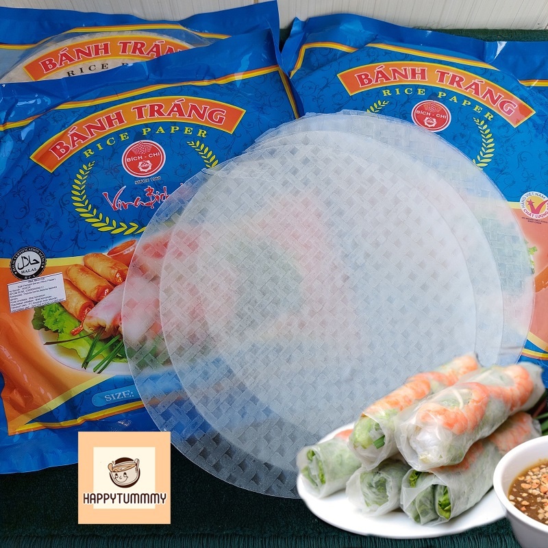 

SALE (5PCS) BANH TRANG RICE PAPER BLUE 22CM Kulit Lumpia Vietnam rice roll spring roll