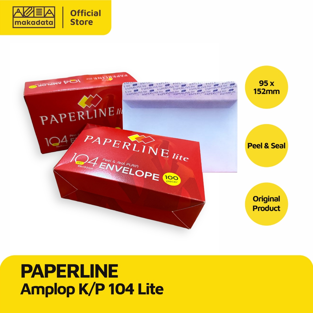 

ENVELOPE / AMPLOP PAPERLINE PUTIH POLOS UKURAN 95 X 152MM 104 LITE