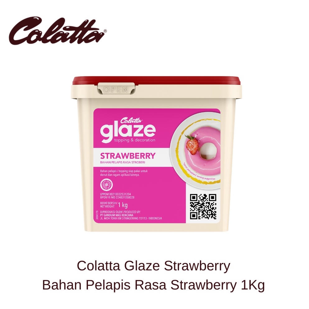 

[♕X43(] Colatta Glaze Strawberry - Bahan Pelapis Strawberry 1Kg Diskon