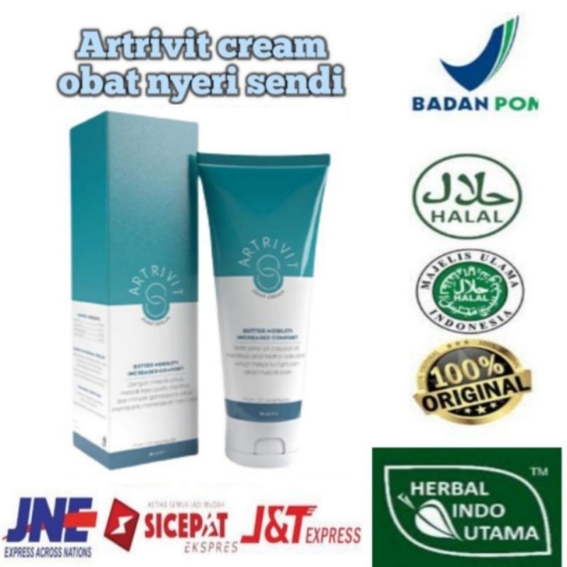 Artrivit Cream - Artrivit Asli 100% Original Obat Herbal Mengatasi Masalah Nyeri Sendi Lutut Tulang 