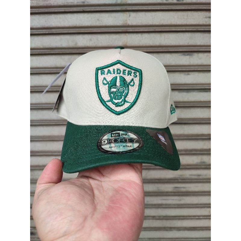 TOPI BASEBALL RAIDERS KREM HIJAU / BASEBALL CAP NFL RAIDERS