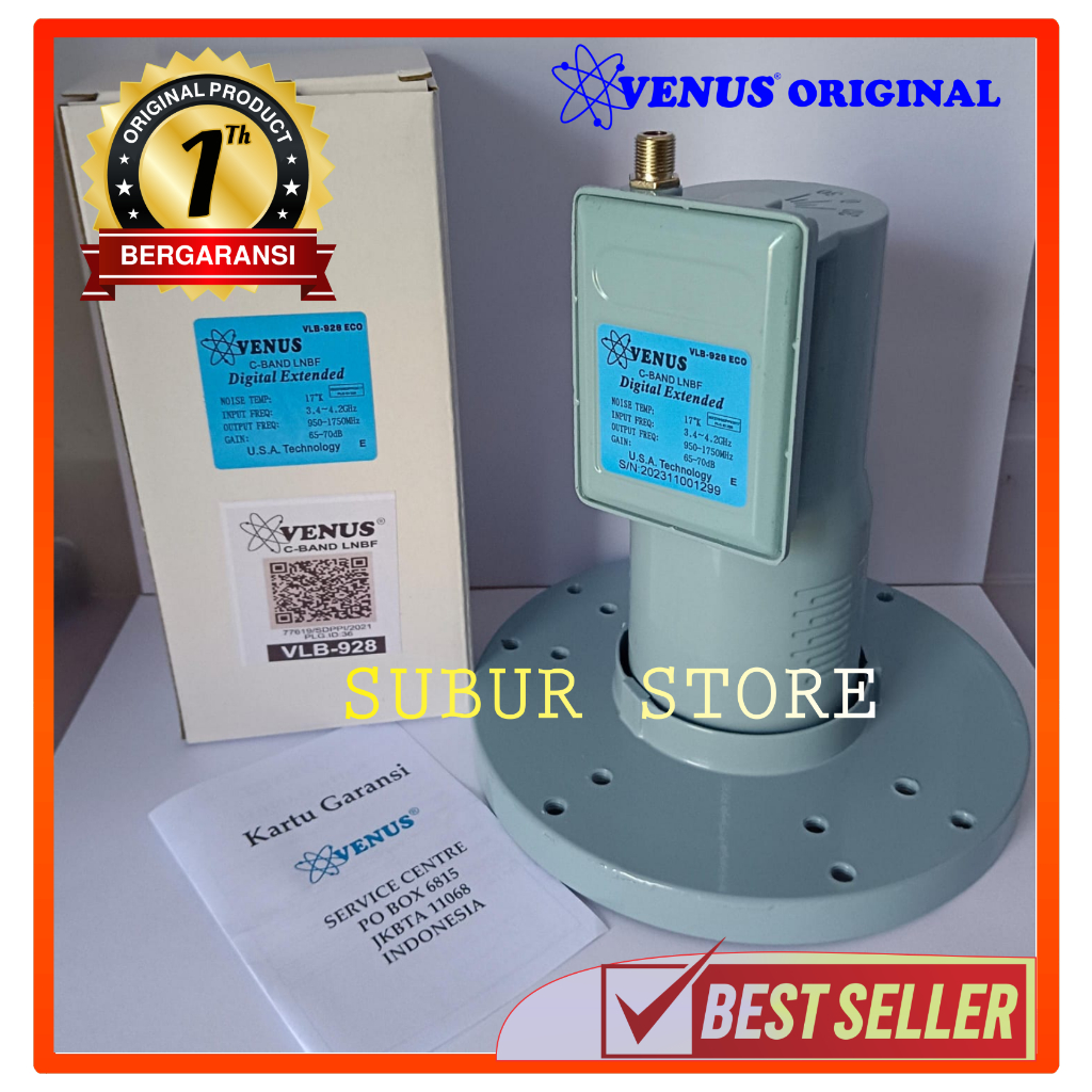 LNB C Band Venus Single Output VLB-928 Garansi 1 Tahun