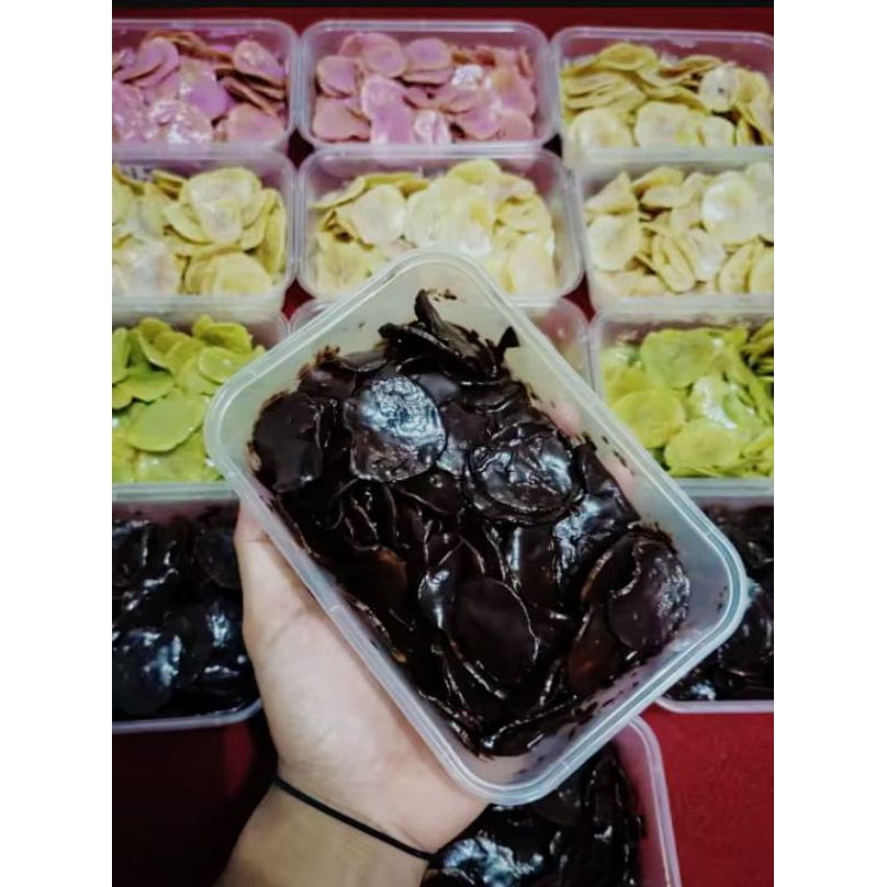 

Keripik pisang cokelat lumer