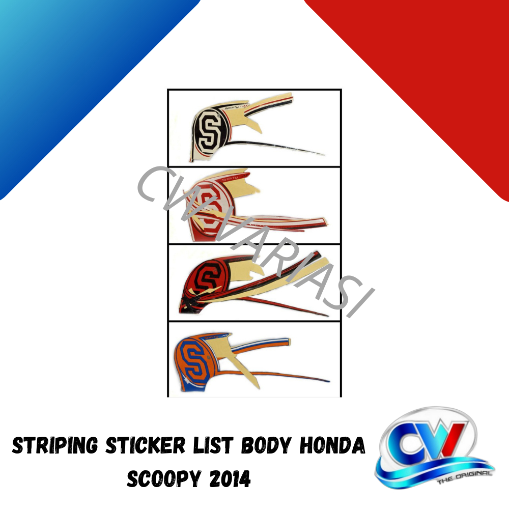 Striping Sticker List BOdy Scoopy 2014