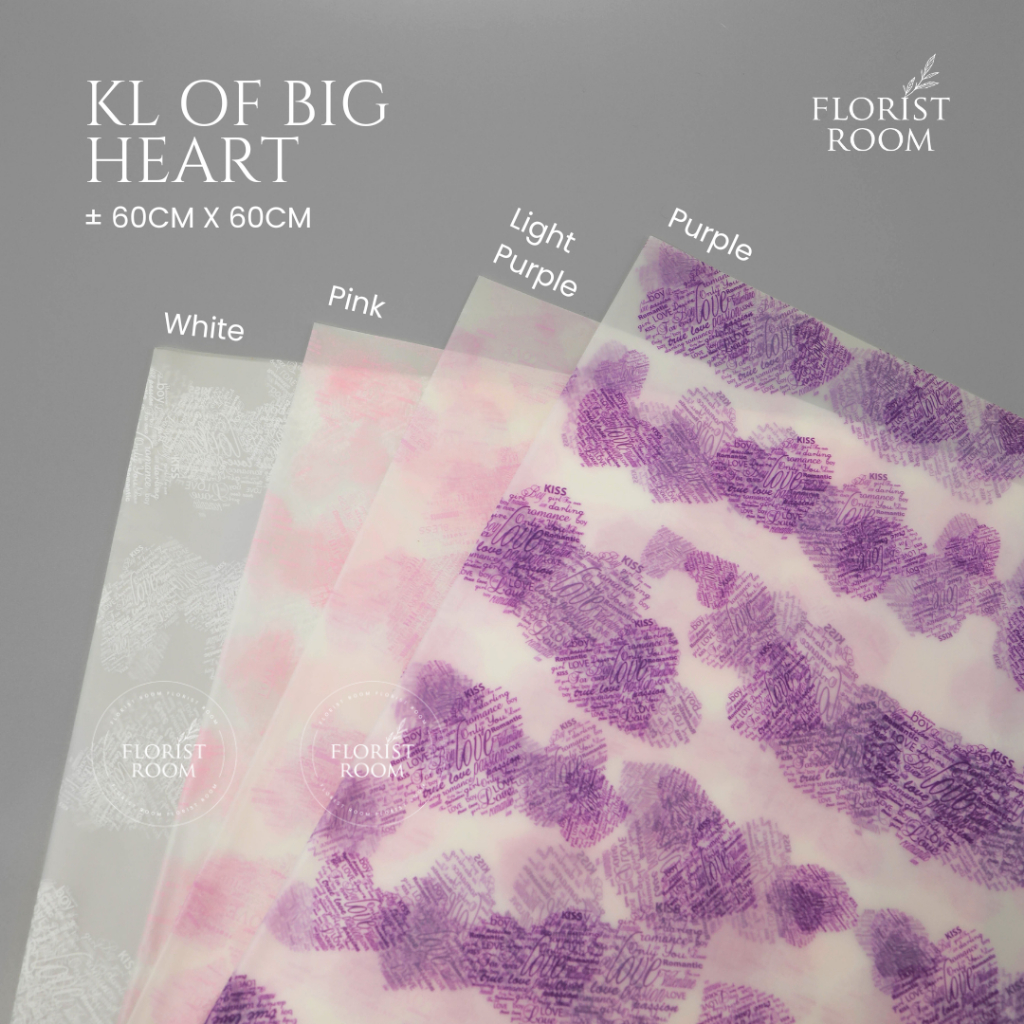 

KL of Big Heart 20 lembar - Wrapping Bunga Murah - cellophane - flower wrapping