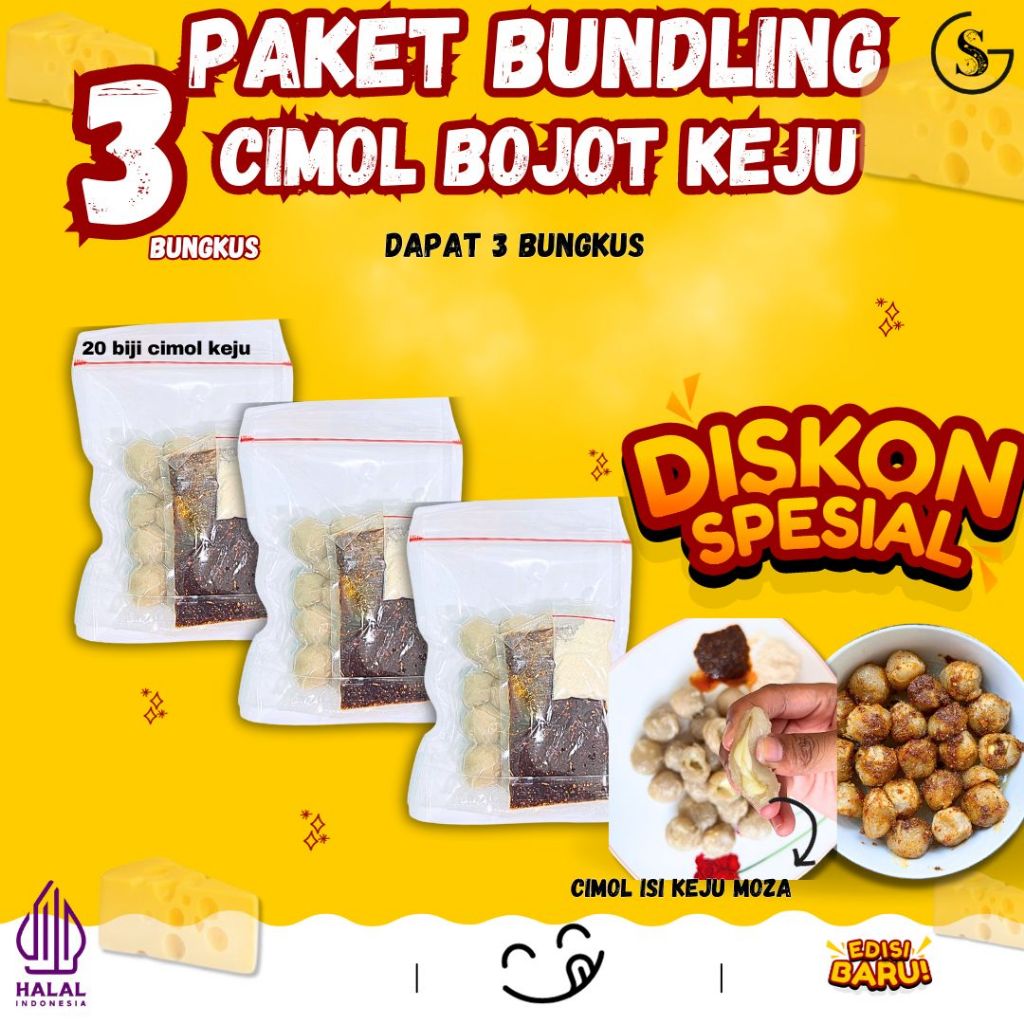 

PAKET IRIT CIMOL BOJOT KEJU GEPREK 3PCS DENGAN CHILI OIL