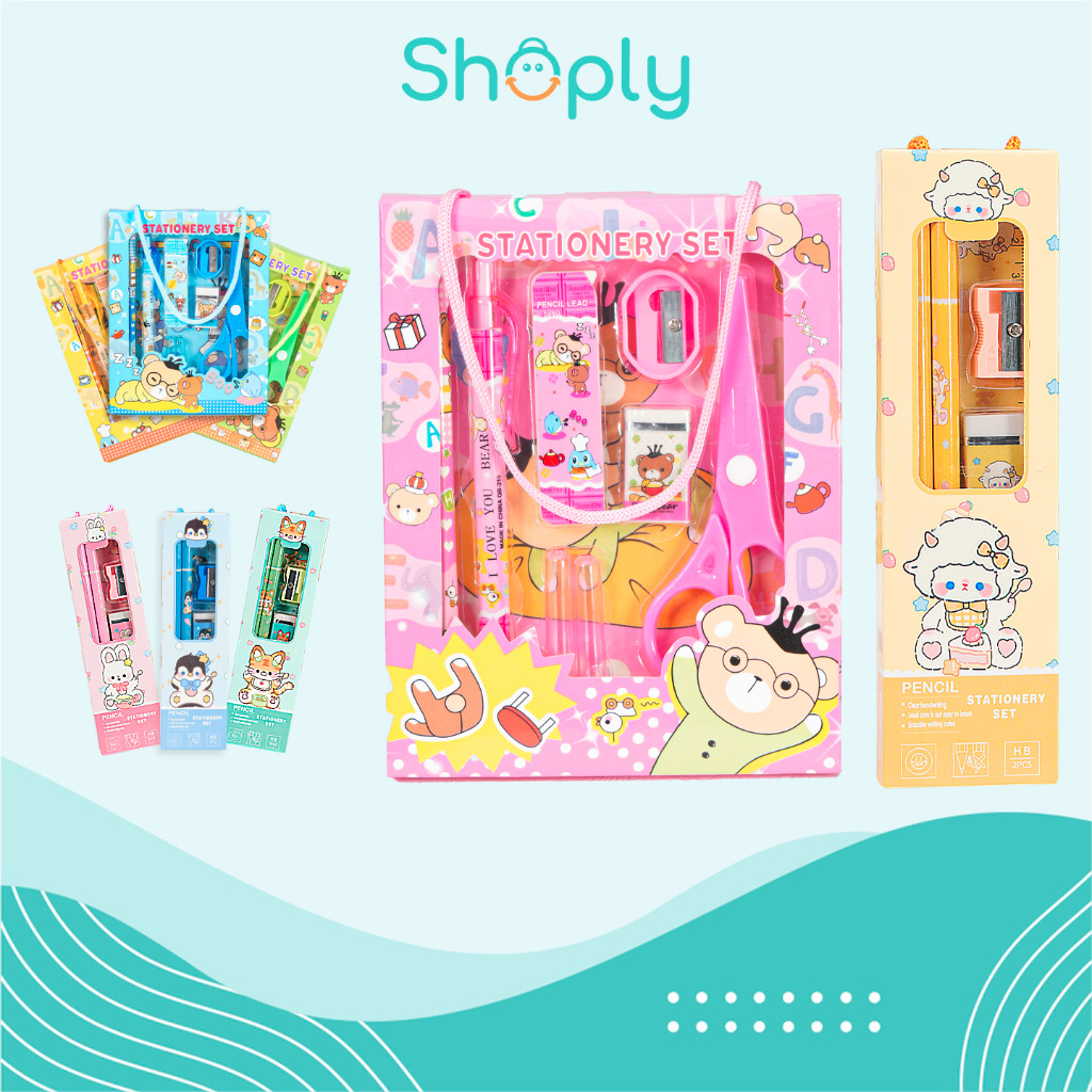 

Stationary Set Alat Tulis Anak Sekolah Karakter Kartun Lucu