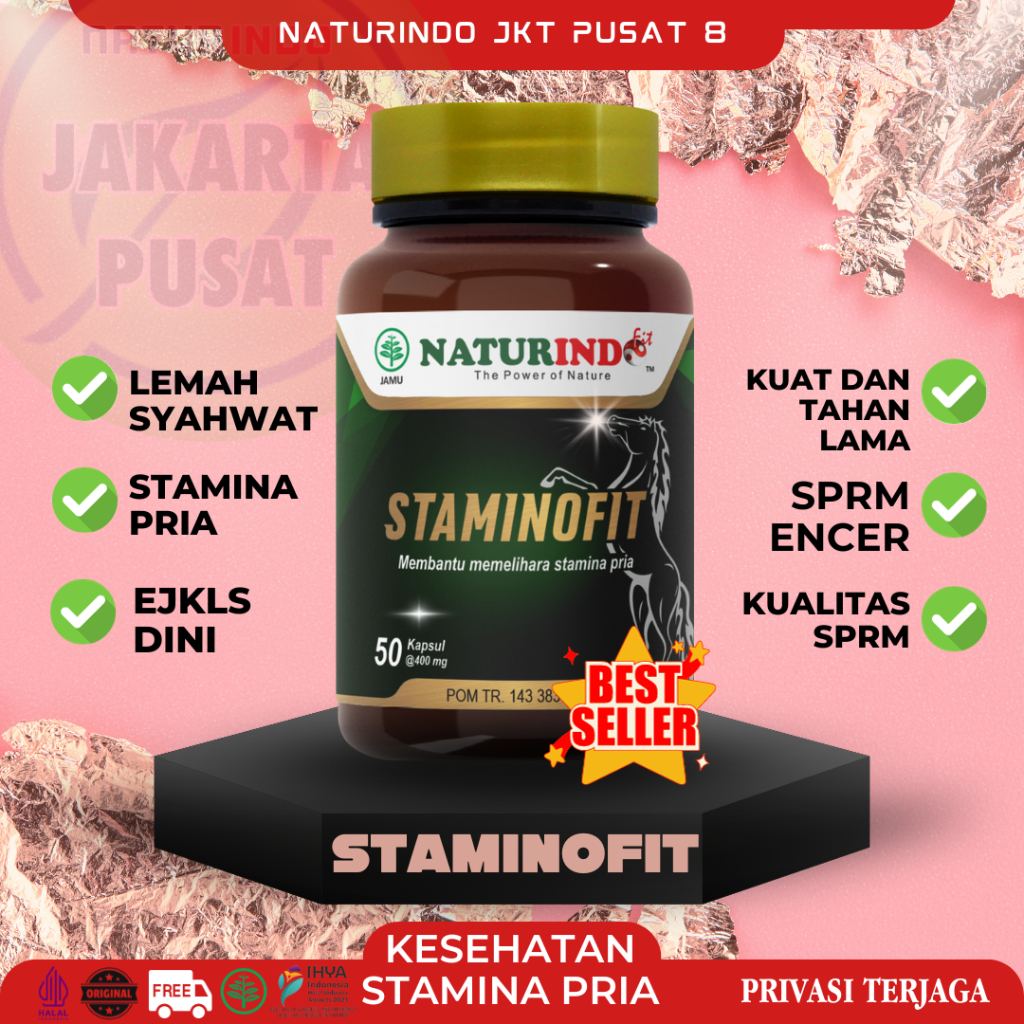 ORIGINAL Naturindo Staminofit Suplemen Obat Herbal Memelihara Menjaga Stamina Pria