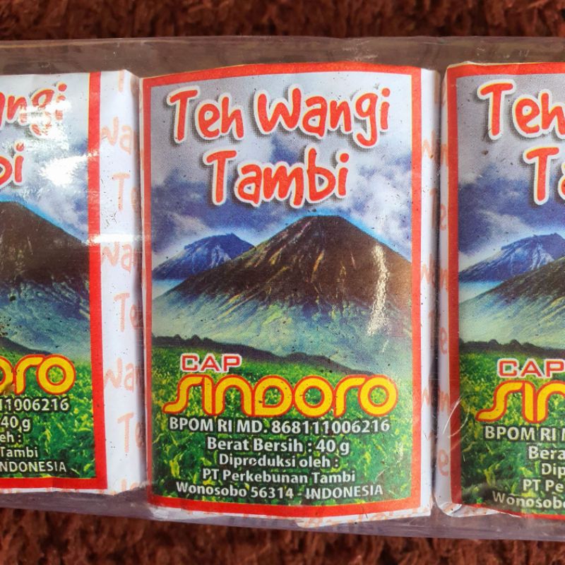 

Teh Wangi Tambi Cap Sindoro harum kualitas terbaik nomor 1 kemasan 40g asli Dieng